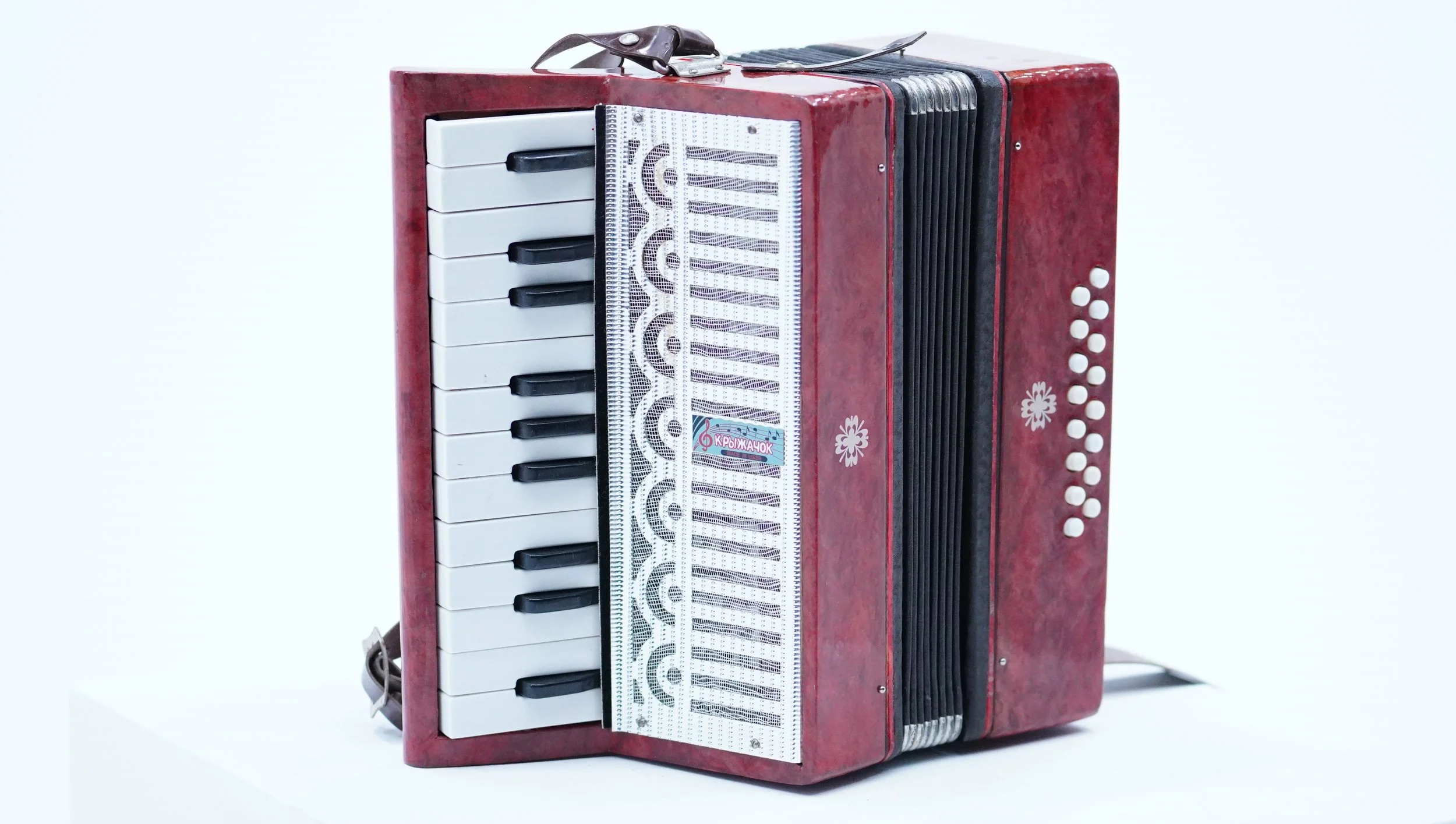 Red vintage accordion