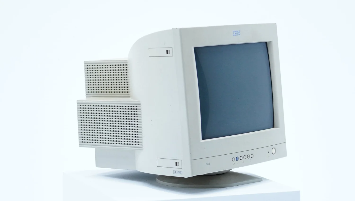 White CRT computer monitor